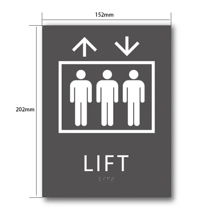 Acrylic Bead Braille Sign ADA Awning Signage ADA Plastic Braille Signage for Off