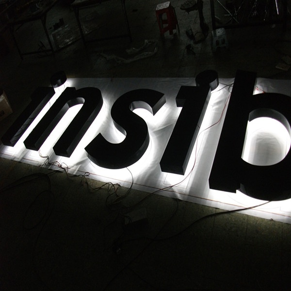 Custom 3d backlit light up led letter sign business 3d logo custom sign letter 