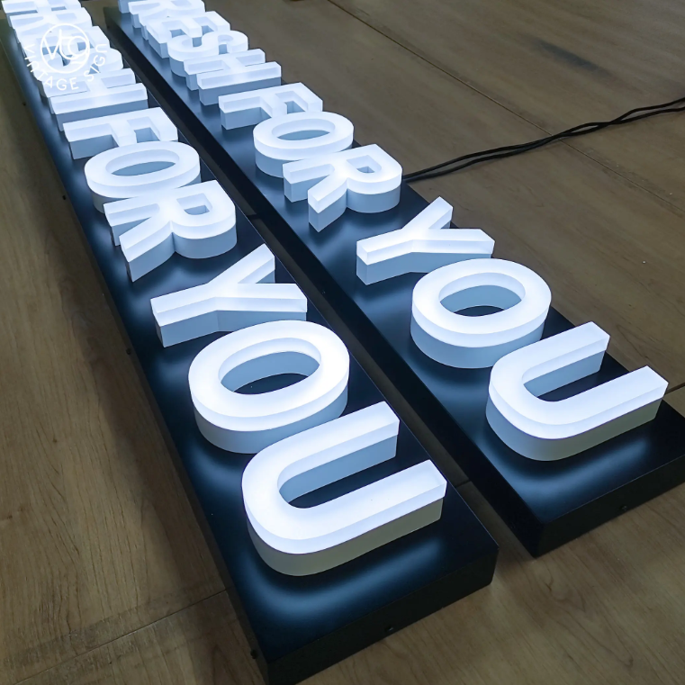 Customized 3d luminous acrylic letter led letter sign outdoor letters for bar ni