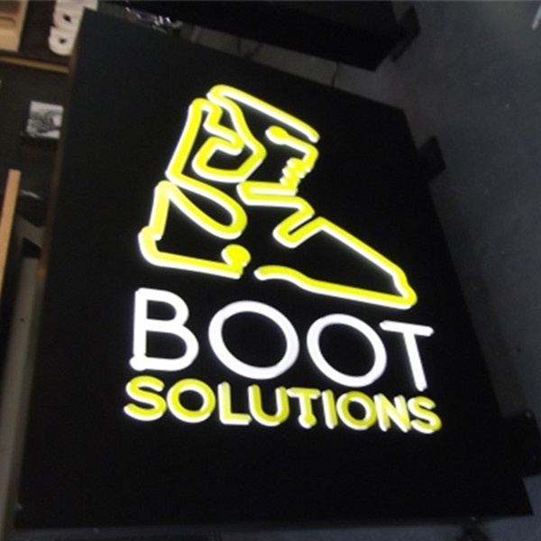 Modern Metal Store Signs Custom Outdoor Double Sides Business Logo Led Light Box