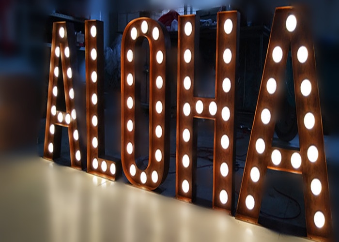 Vintage Customized Light Up Letter Signs Bulb Letters Marquee Letter Marquee 