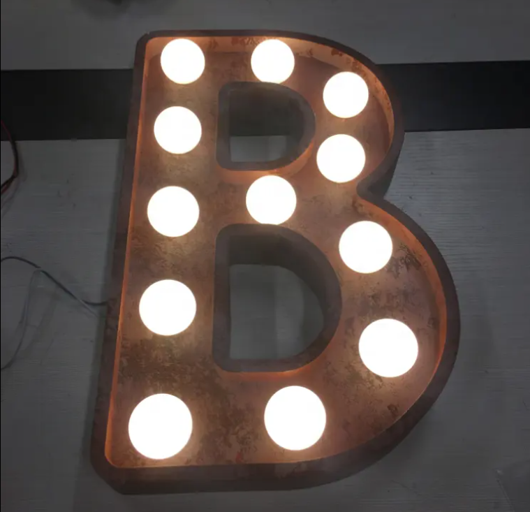 Vintage Customized Light Up Letter Signs Bulb Letters Marquee Letter Marquee 