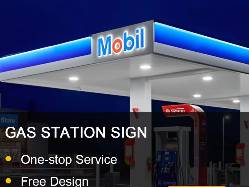 Mobil Gas station Sign