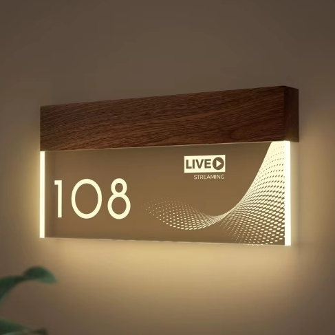 Hotel Room Number door plate wayfinding signage directional sign door numbers